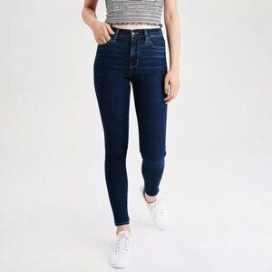 American Eagle Curvy Super Hi-Rise Blue Denim Skinny Jeans Jegging